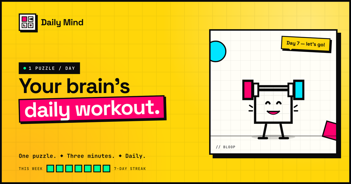 Daily Mind - a daily puzzle game that auto-groups coworkers by email domain
